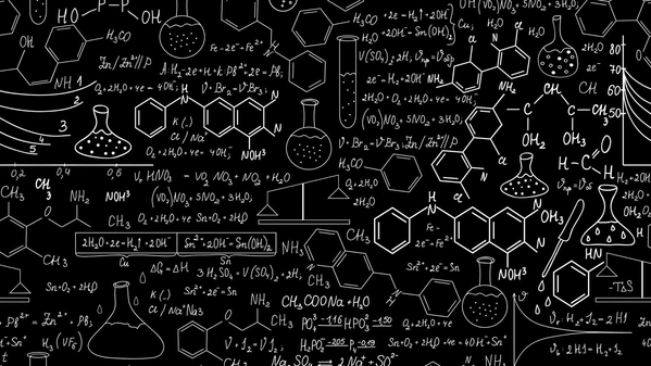 化学黑板方程式科学桌面壁纸-奈落语