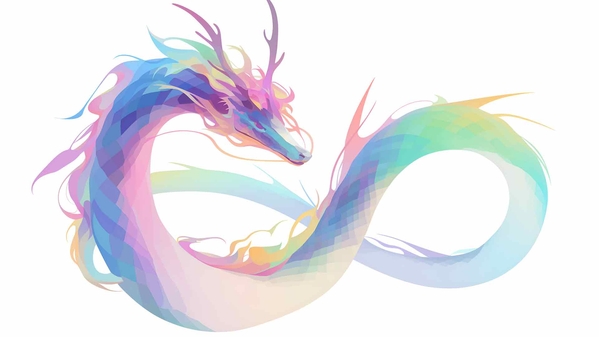 彩虹龙幻想艺术桌面壁纸-奈落语