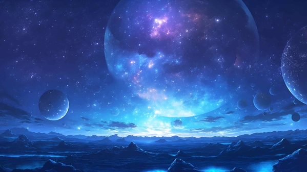 太空星系星空桌面壁纸-奈落语
