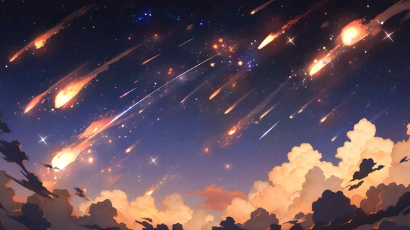 飞行的彗星云桌面壁纸-奈落语