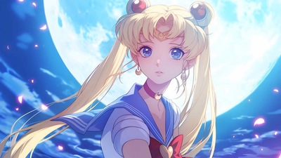 唯美美少女战士满月桌面壁纸-奈落语