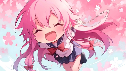 Yuno Gasai 赤壁 动漫 可爱壁纸-奈落语