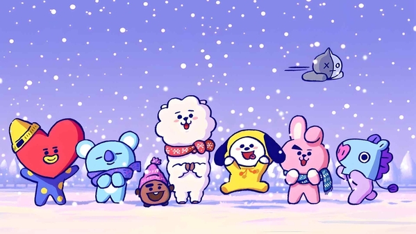 BTS BT21 圣诞帮桌面壁纸-奈落语