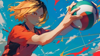 HAIKYUU KENMA KOZUME 与球桌面壁纸-奈落语