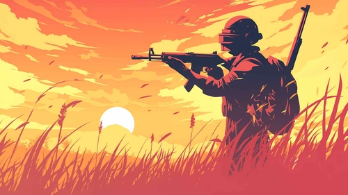 PUBG玩家日落场桌面壁纸-奈落语