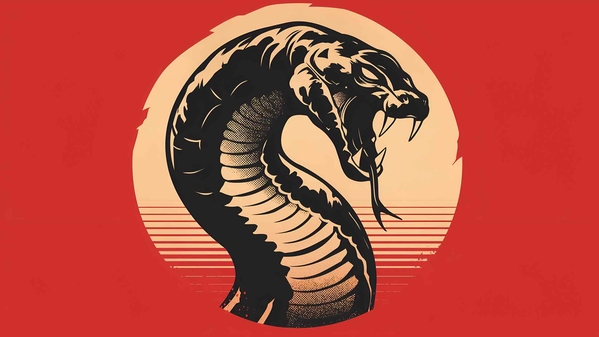 眼镜蛇复古标志桌面壁纸-奈落语