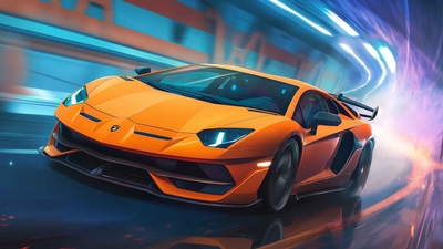 兰博基尼AVENTADOR SVJ桌面壁纸-奈落语