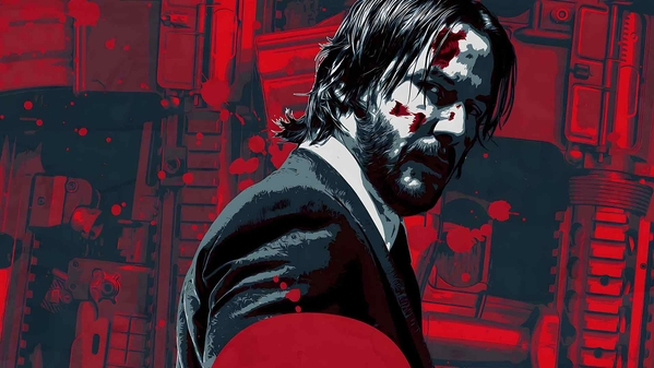 JOHN WICK 红色艺术桌面壁纸-奈落语