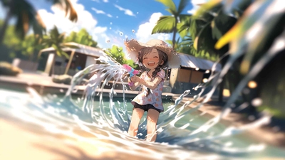 动漫女孩 4K壁纸-奈落语