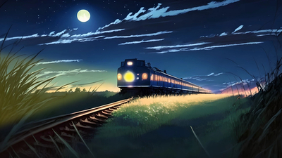 火车 动漫之夜 满月-奈落语
