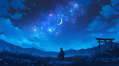 宇智波鼬月光动漫风景桌面壁纸-奈落语
