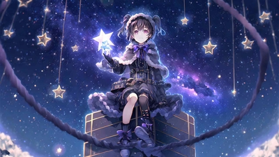 动漫女孩星星壁纸-奈落语