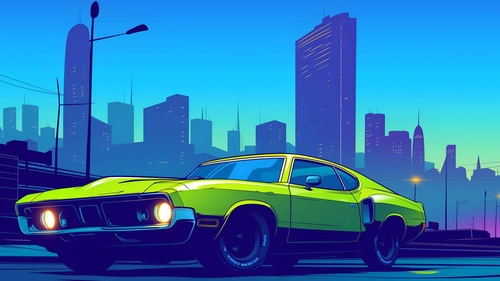 GTA 霓虹夜巡桌面壁纸-奈落语