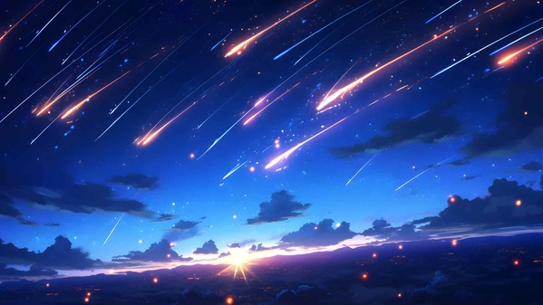 天空中美丽的彗星桌面壁纸-奈落语