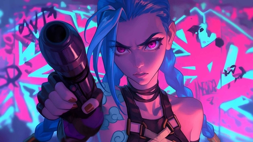 JINX 霓虹灯 桌面壁纸-奈落语