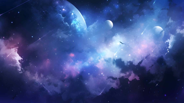 太空雾与行星桌面壁纸-奈落语