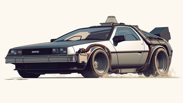 DELOREAN 回到未来桌面壁纸-奈落语