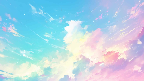 柔和的天空云彩渐变桌面壁纸-奈落语