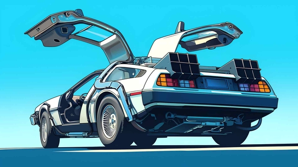 DELOREAN 回到未来桌面壁纸-奈落语