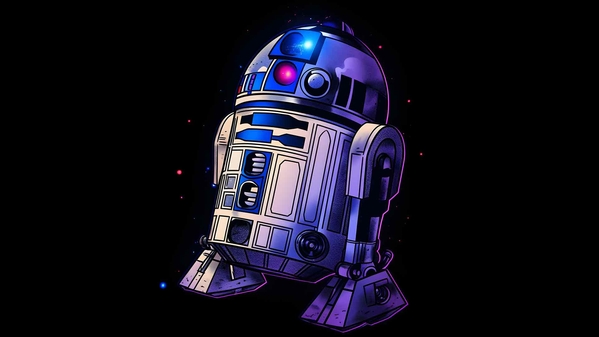 星球大战 R2-D2 黑色桌面壁纸-奈落语