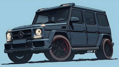 奔驰 AMG G63 酷炫桌面壁纸-奈落语