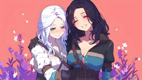 巫师叶奈法 希里可爱桌面壁纸-奈落语