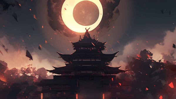 黑暗幻想神庙日食桌面壁纸-奈落语