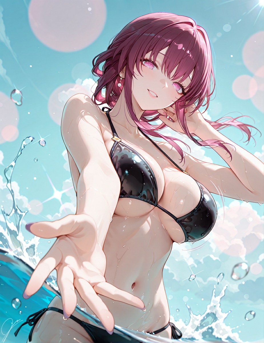 夏日泳装少女的魅力瞬间