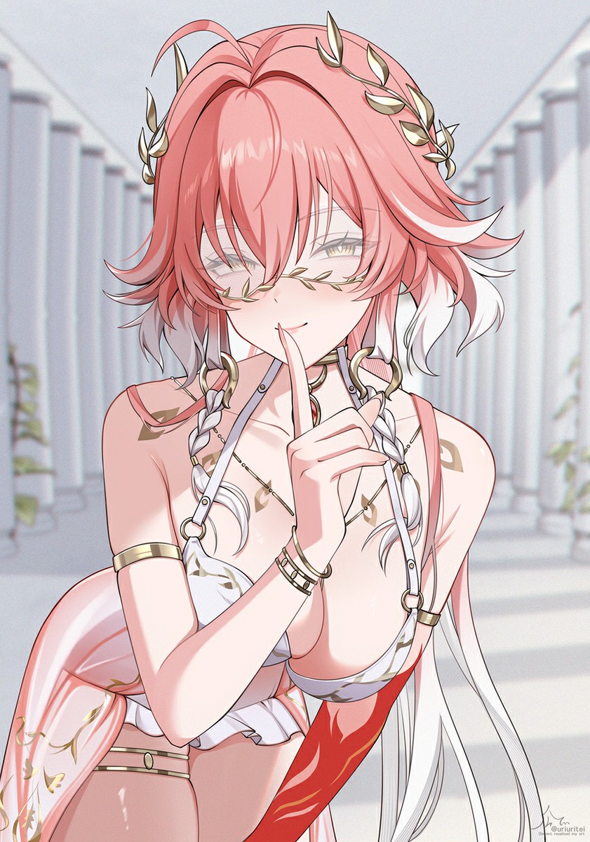 粉发二次元女神的氛围感穿搭绝了