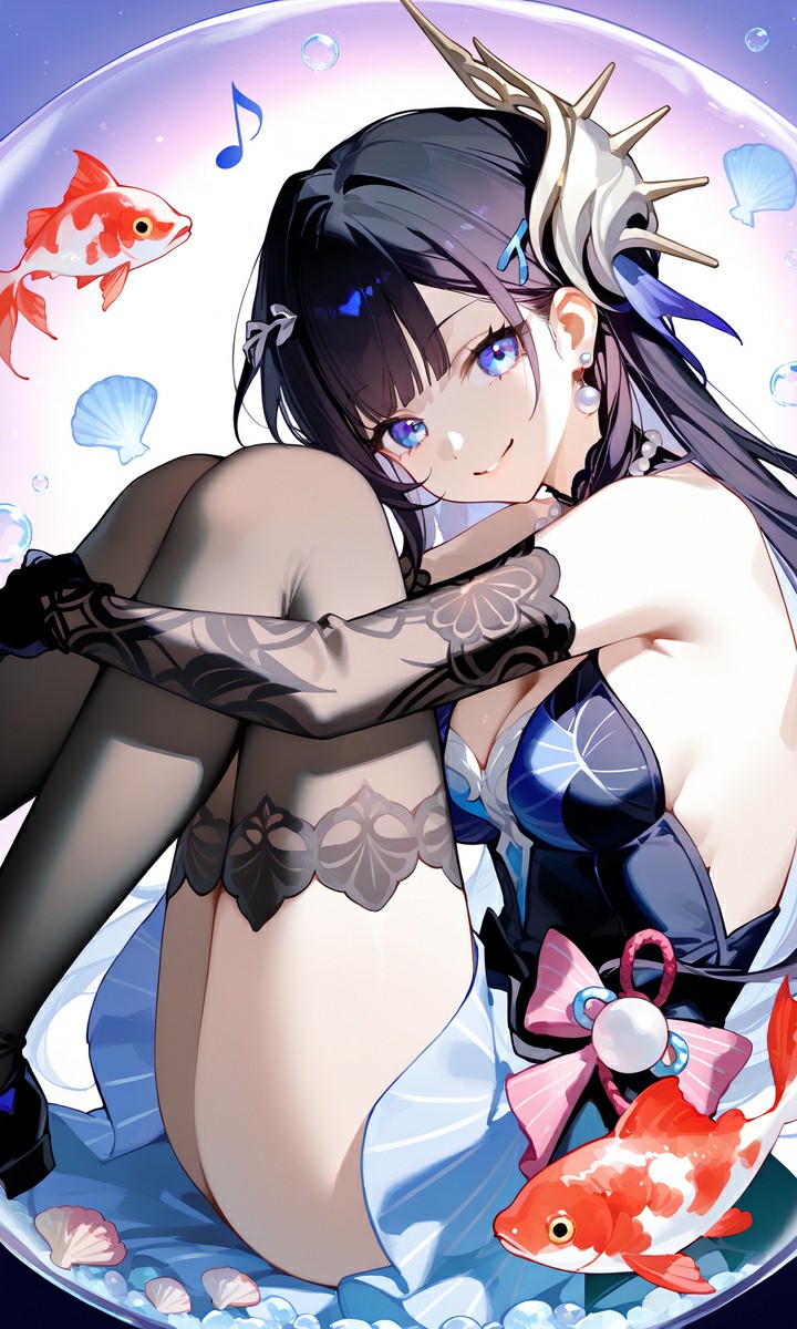 深海绮梦!人鱼系二次元美少女插画