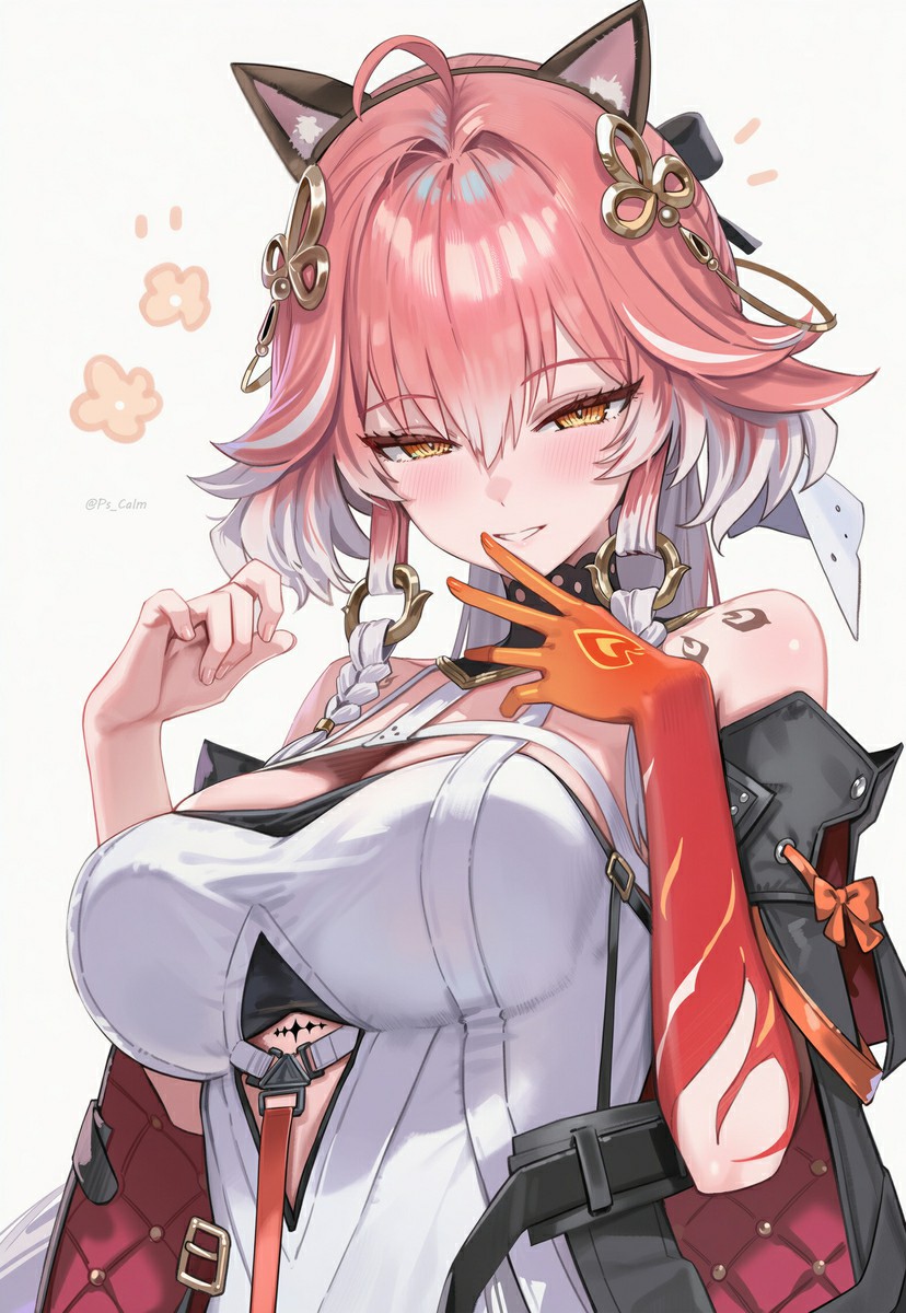 粉发猫耳御姐登场 独特红手套尽显魅酷风范