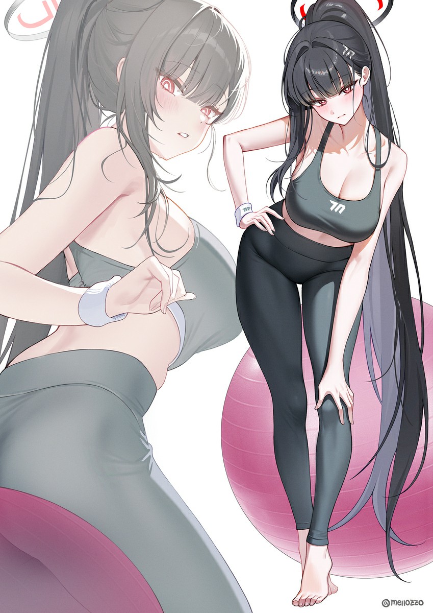 二次元运动少女的活力健身场景