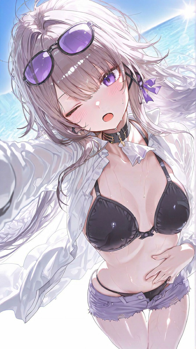 海边辣妹的清凉时尚瞬间