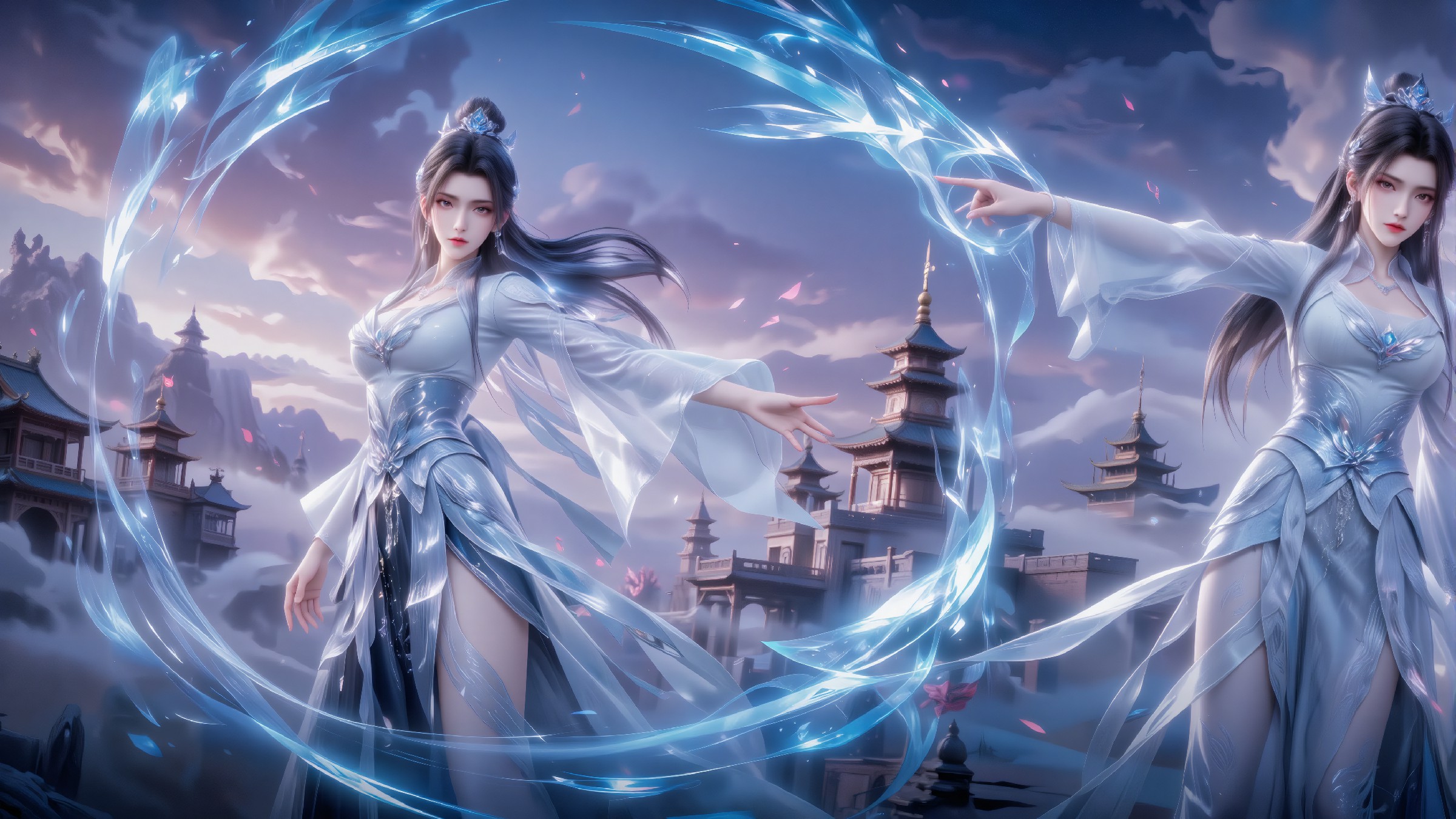古风仙侠双姝 蓝光特效仙境感拉满