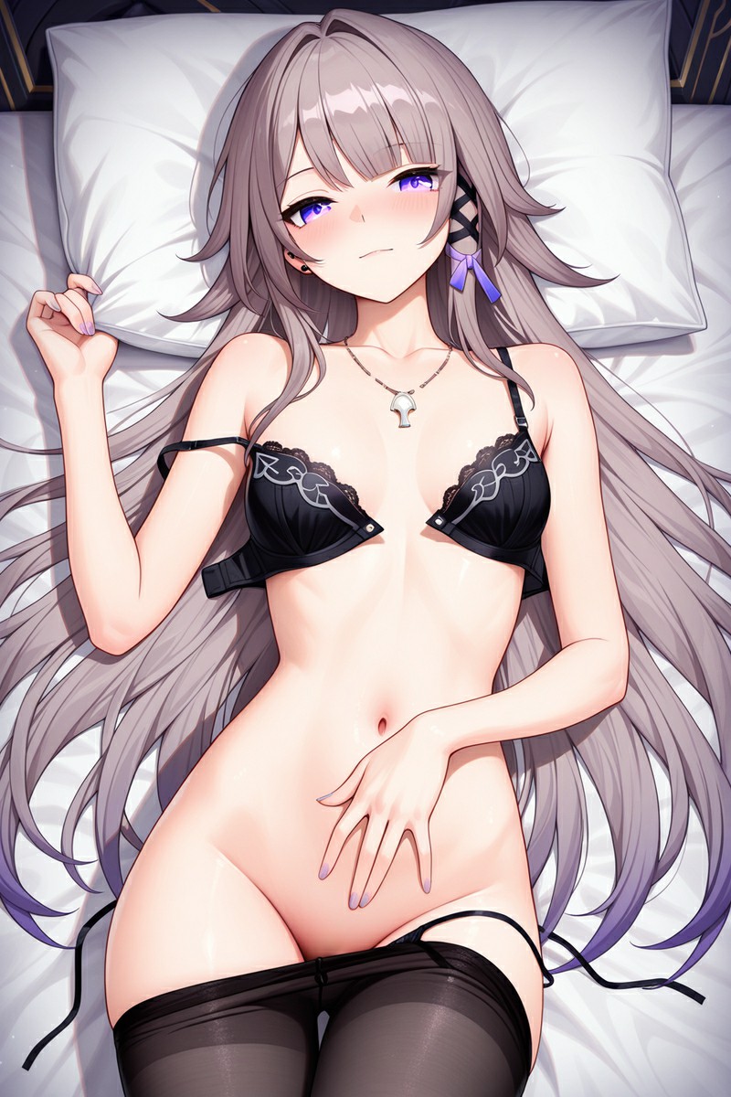 二次元美少女黑丝内衣的性感呈现