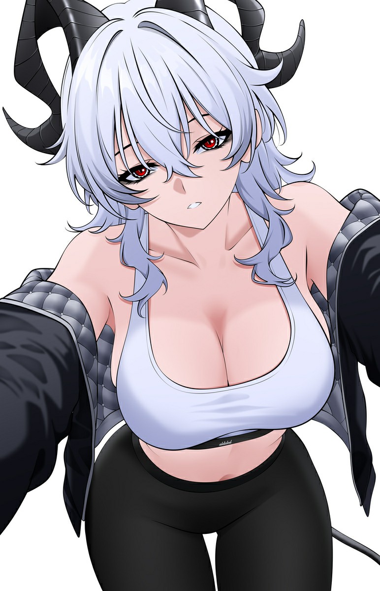 冷艳银发羊角御姐,禁欲系穿搭气场拉满