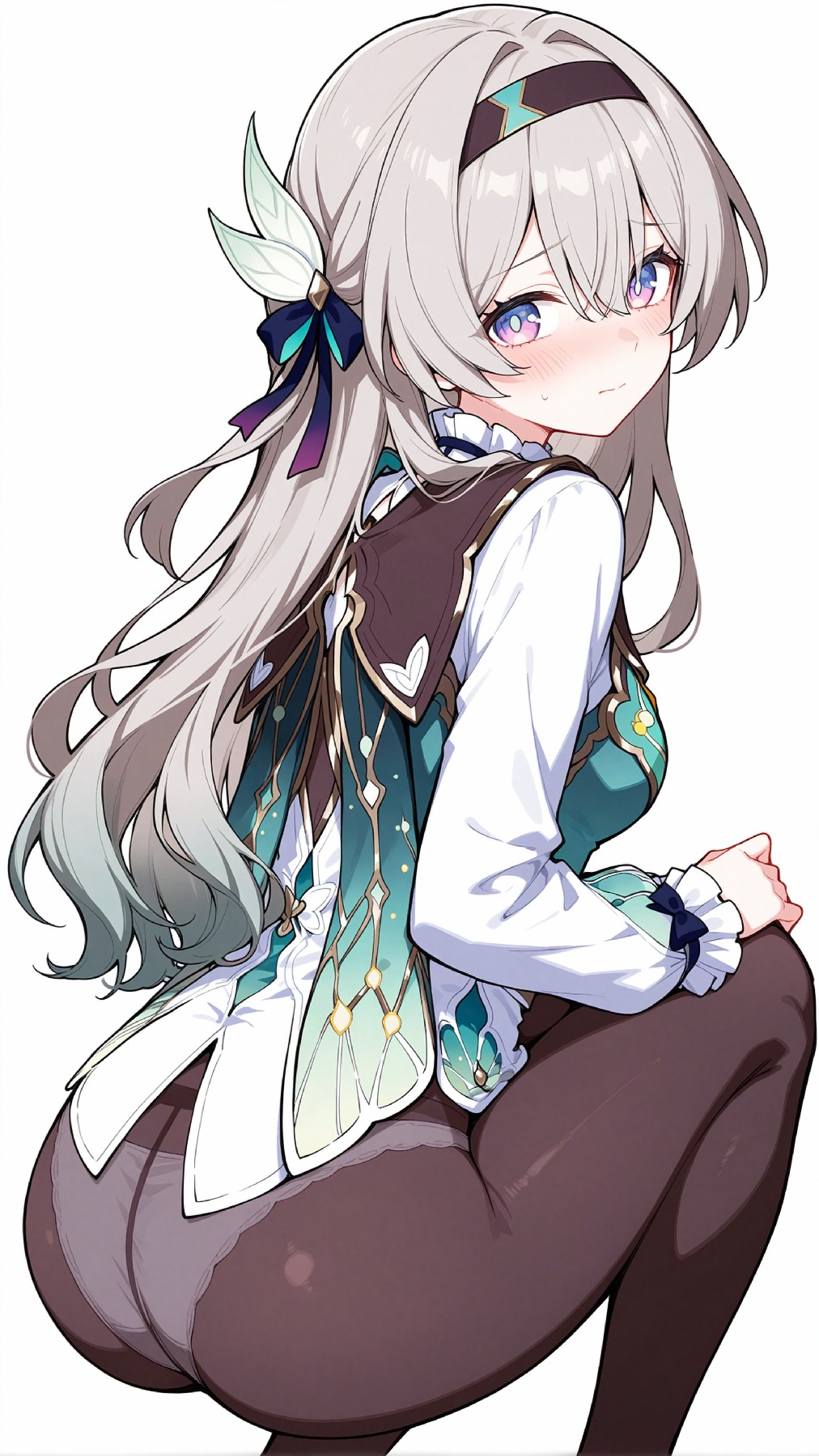 二次元银发少女的精致可爱造型