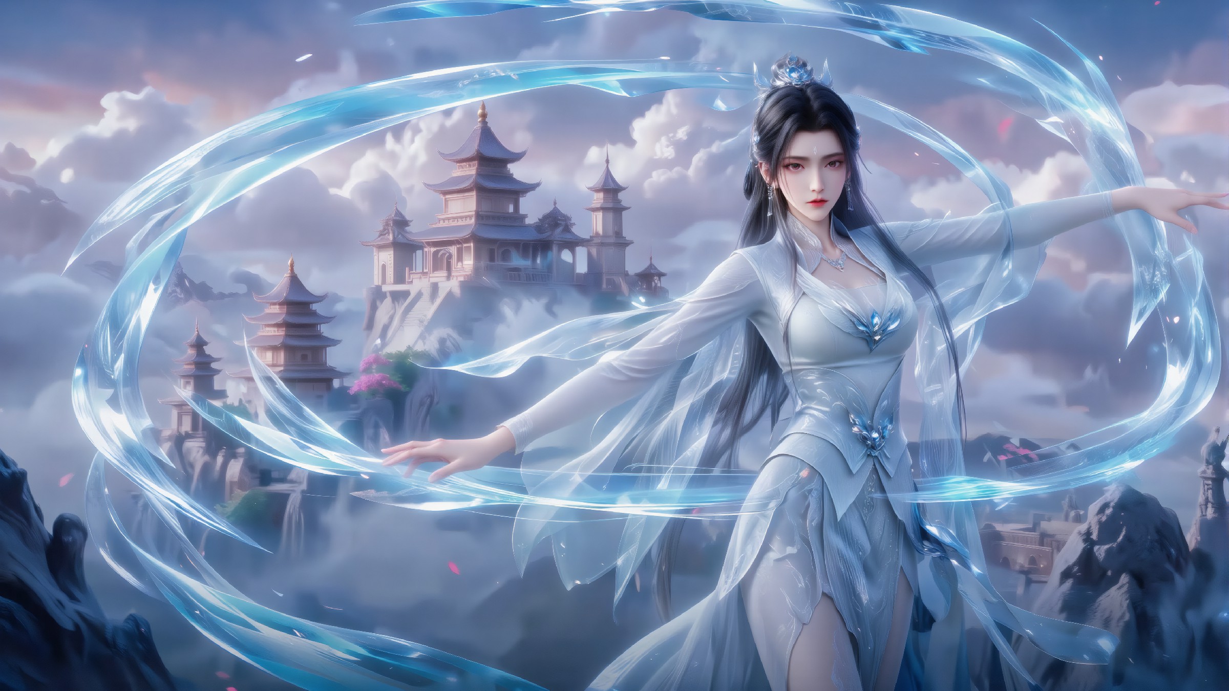 仙侠风绝美仙子,梦幻场景来袭