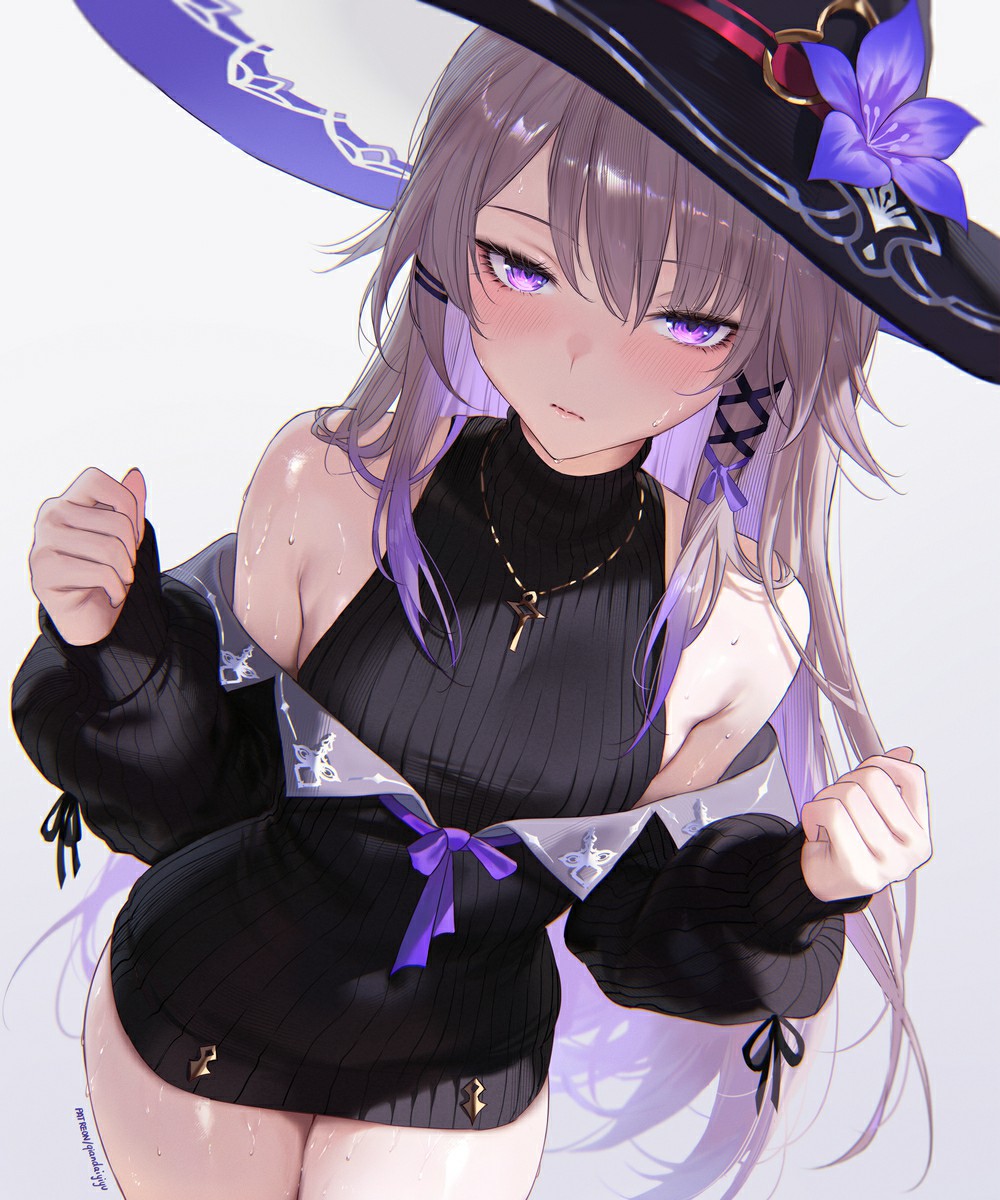 星穹黑塔同人绘 冷感湿发美人氛围感拉满