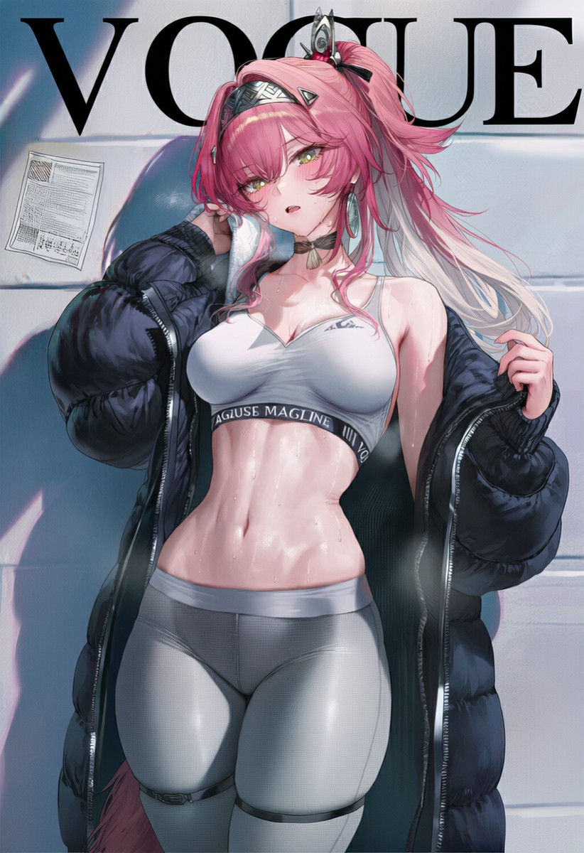 二次元运动系女神 汗水勾勒完美曲线