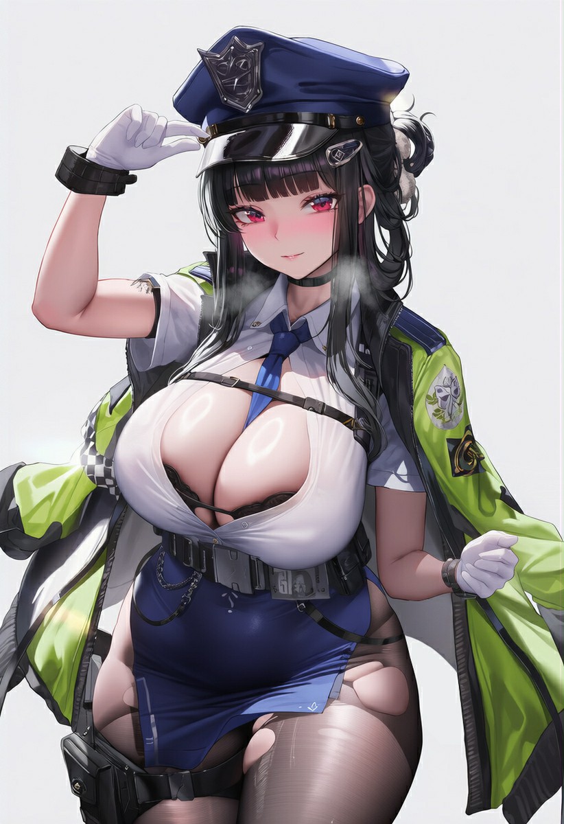 飒酷女警风二次元御姐 性感气场拉满超吸睛