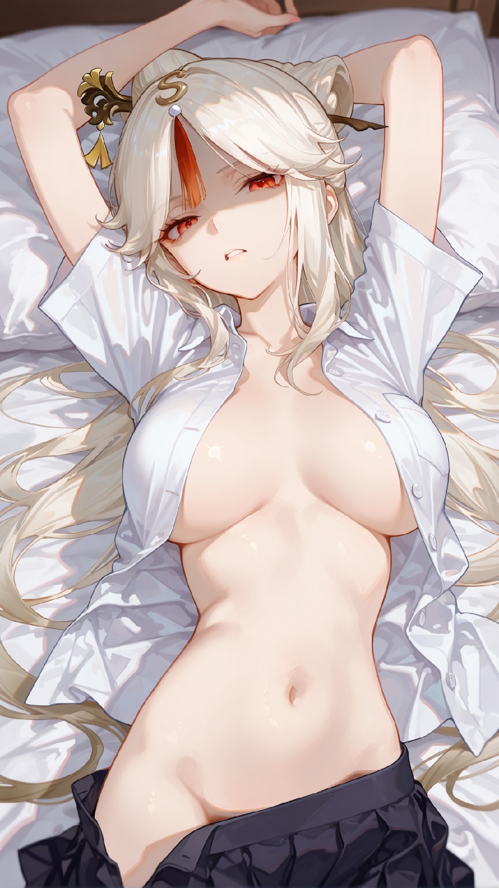 慵懒二次元美人 白衬衫氛围感拉满