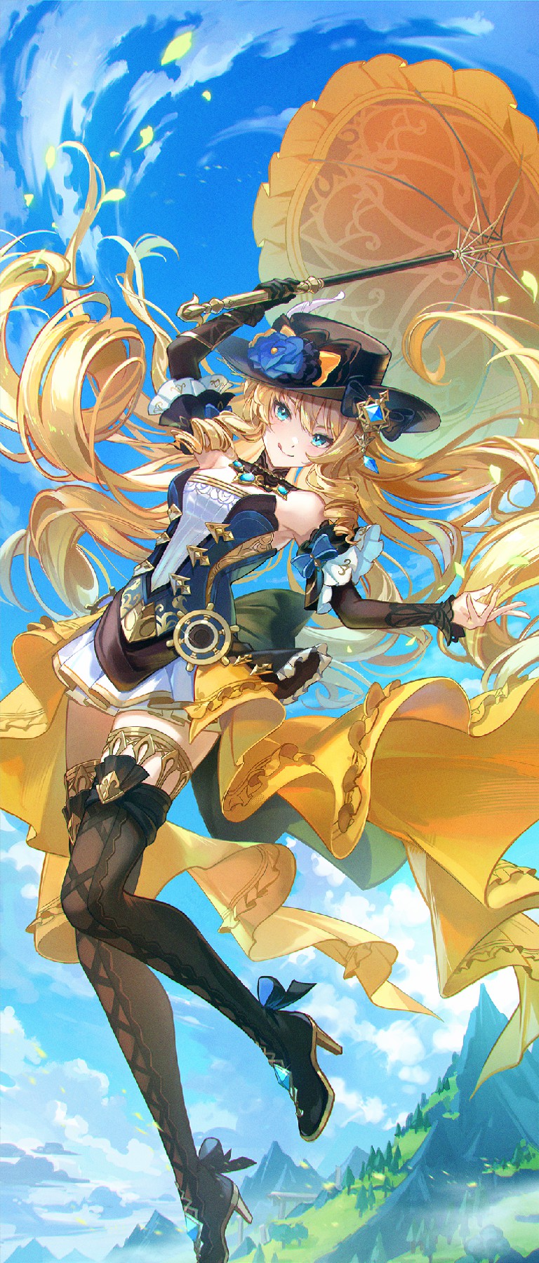 金发美少女的晴空伞之华裳