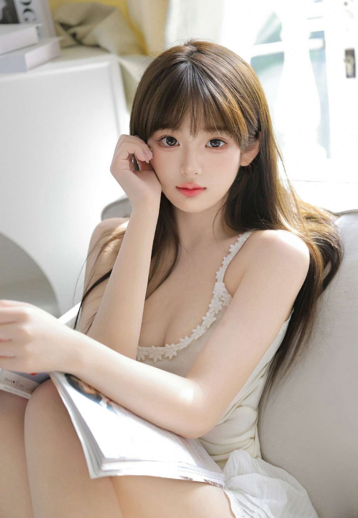 午后居家慵懒少女 温柔治愈氛围感拉满