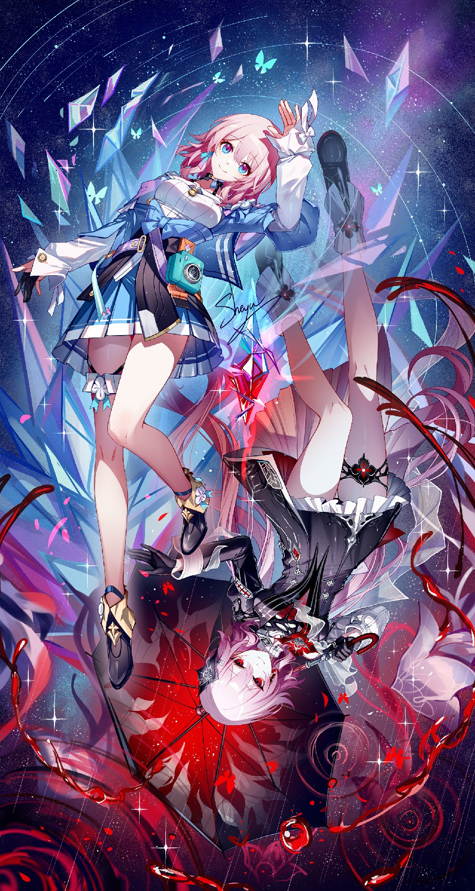 梦幻双生二次元少女奇幻图景