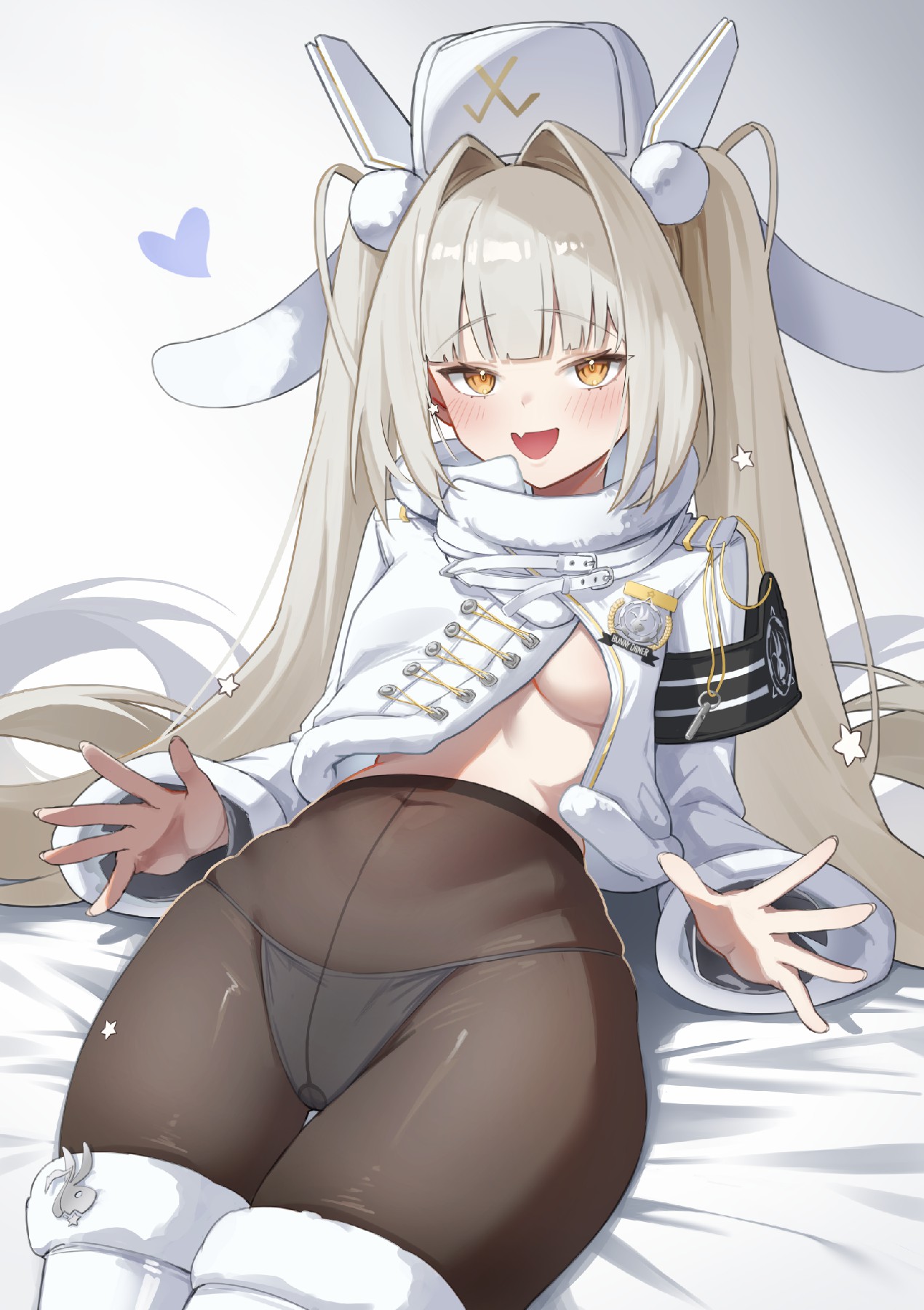 金发兔耳娘冬日甜酷俏皮风穿搭