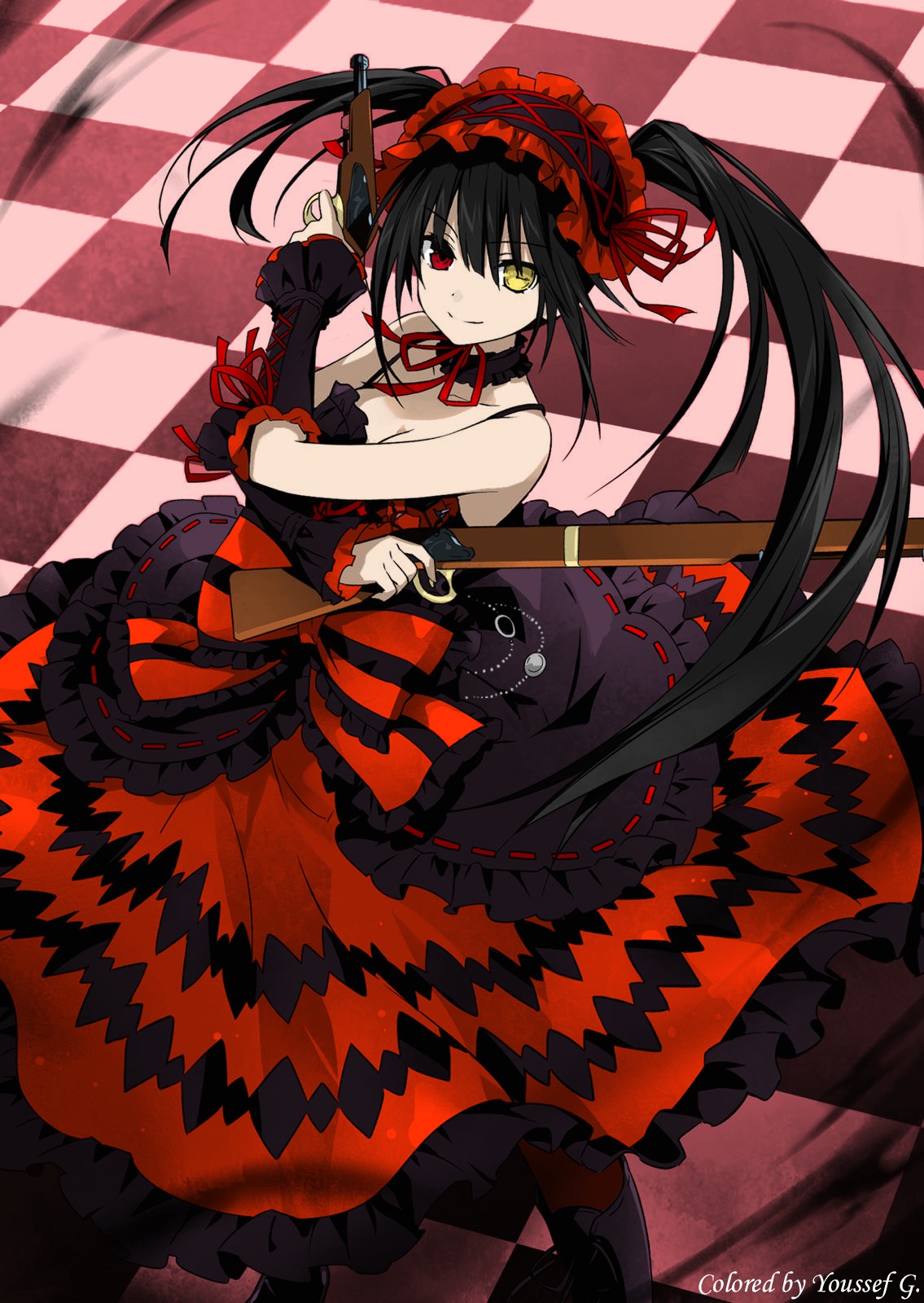 时崎狂三｜红黑洛丽塔与复古枪械的碰撞