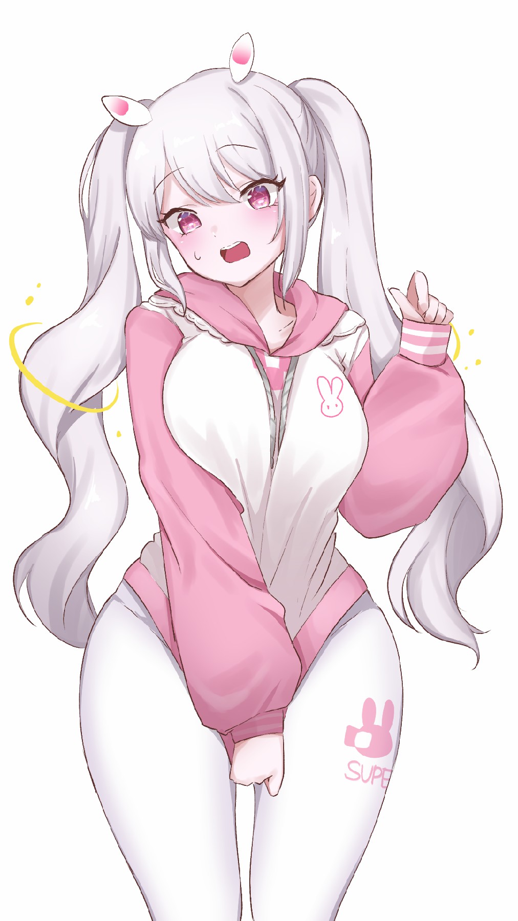 粉白萌系双马尾少女，元气感拉满