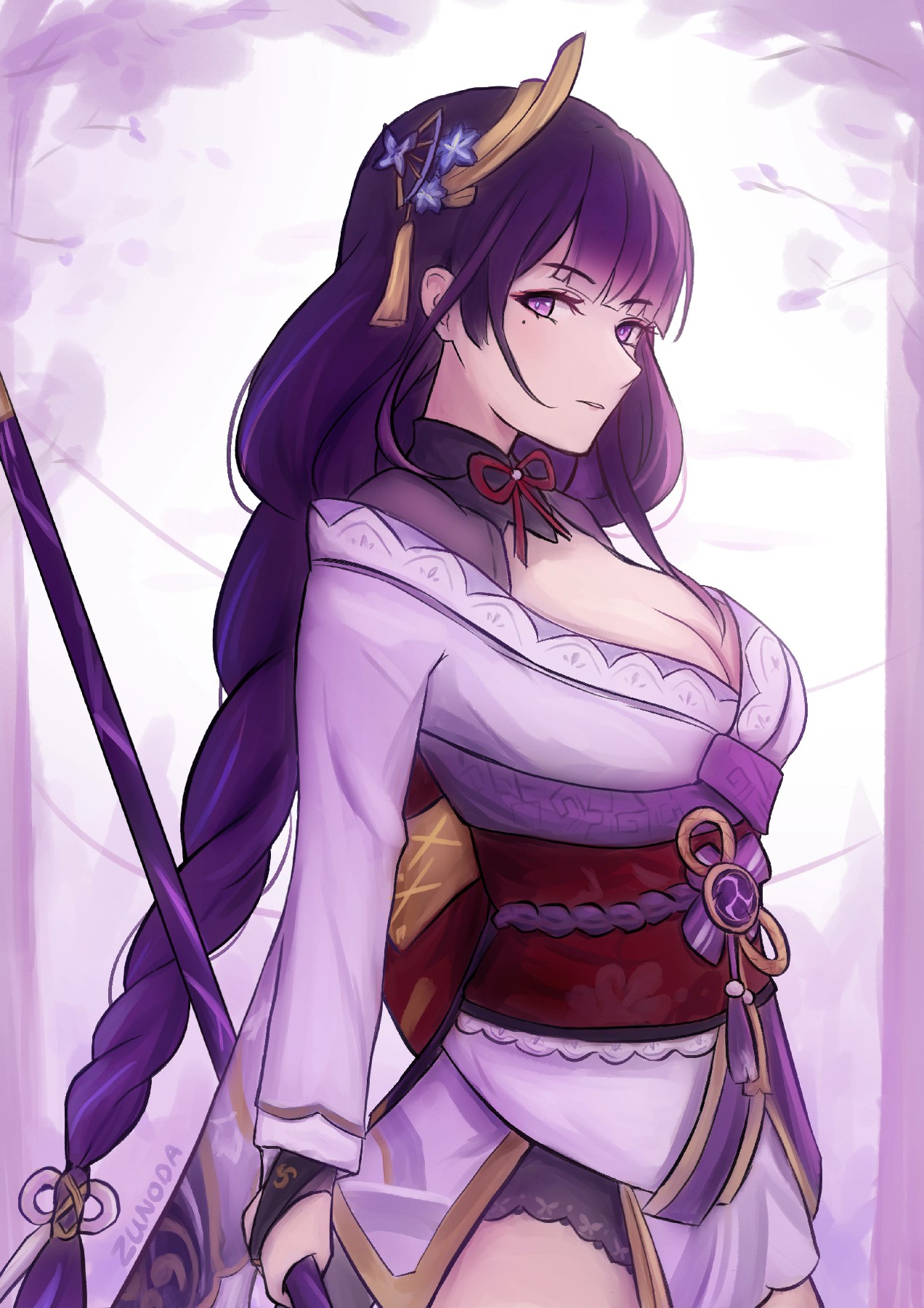 原神雷电将军：紫韵和风的绝美瞬间