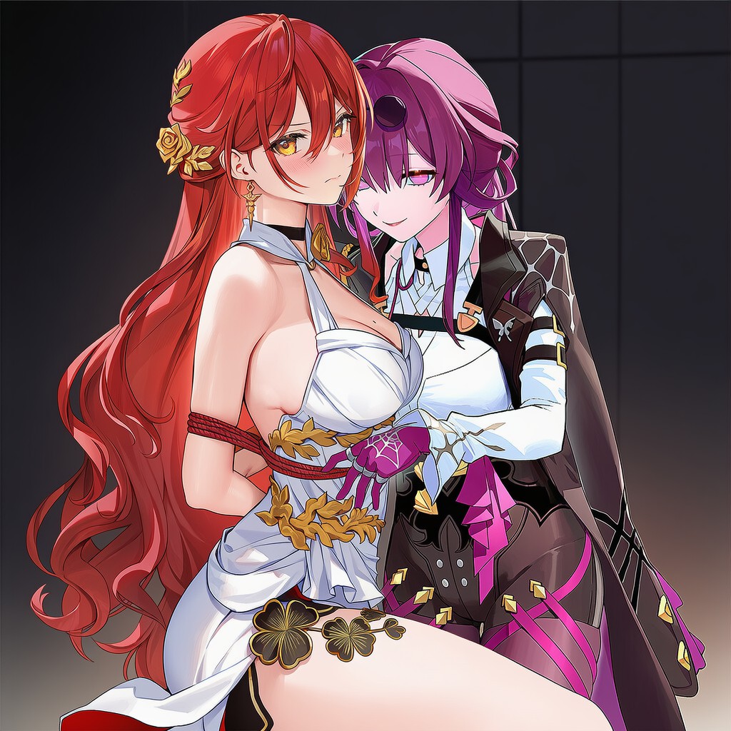 双姝同框美到窒息,二次元画风绝了!